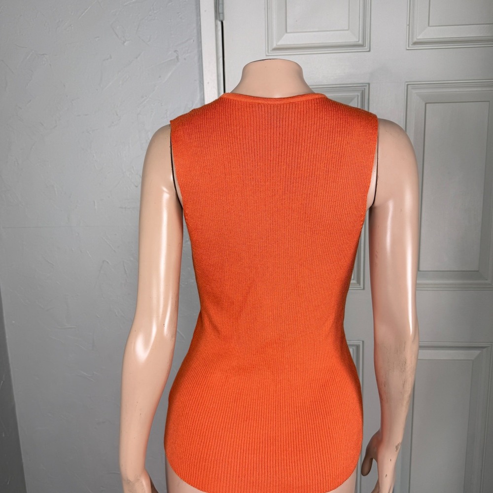 St John Women's Top S Sleeveless Sweater Shirt Tank Blouse Top Knit Scoop W3-19 - Picture 3 of 6